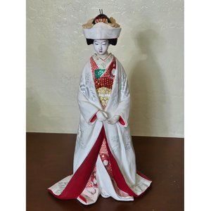 Antique Traditional  Japanese Doll Hakata Doll Woman in Kimono